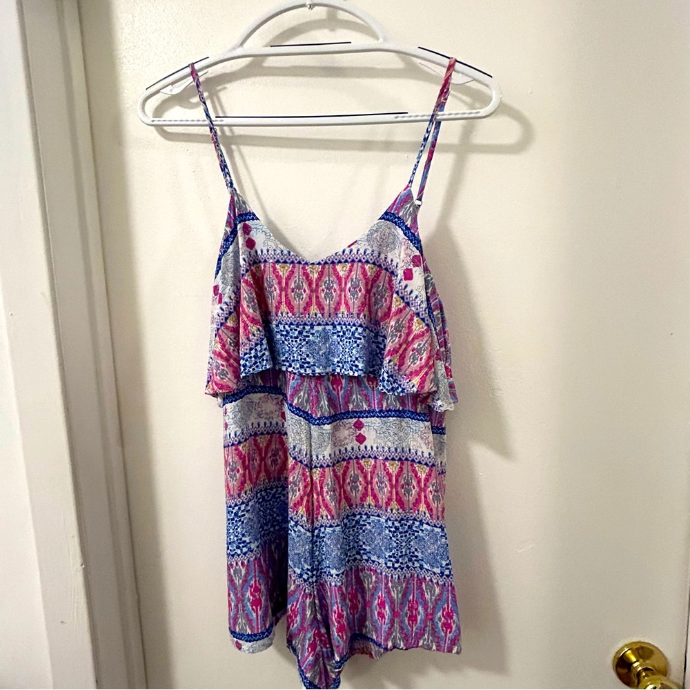 Ava Ladies Size 6 Multicolor Rayon Romper